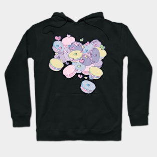 Sweet macarons hearts Pattern Hoodie